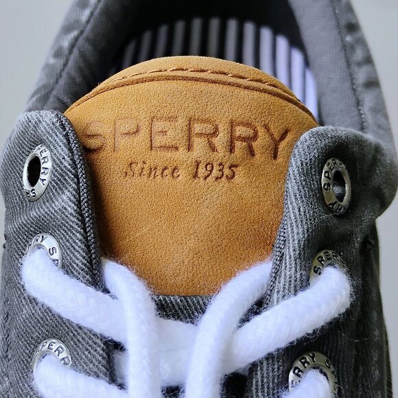 Sperry Men Top-Sider Striper CVO Sneaker in Cool Looking Salt-Washed Black/Grey - Picture 10 of 13